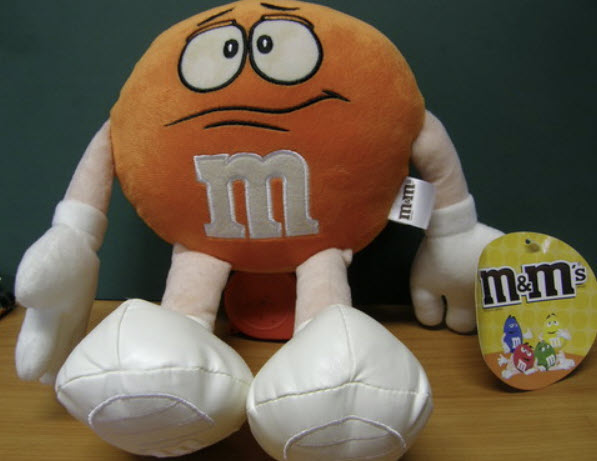 M&M สีส้ม ขนาด 10 นิ้ว