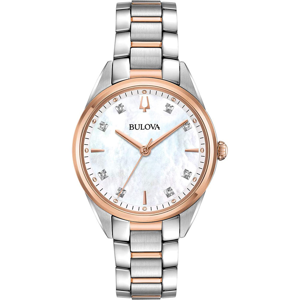 Bulova 98P183 นาฬิาผู้หญิง 8 Diamonds Quartz Women's Watch