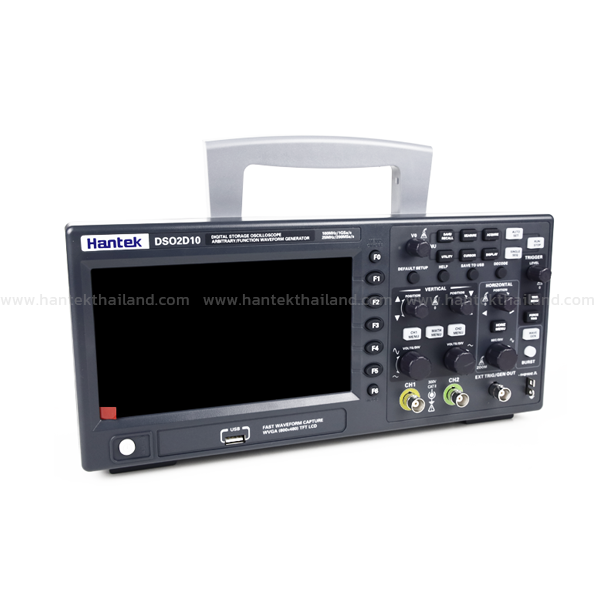 Hantek DSO2D10 ออสซิลโลสโคปแบบตั้งโต๊ะขนาด 100 MHz 2 ช่อง + ฟังก์ชันเจนเนอร์เรเตอร์