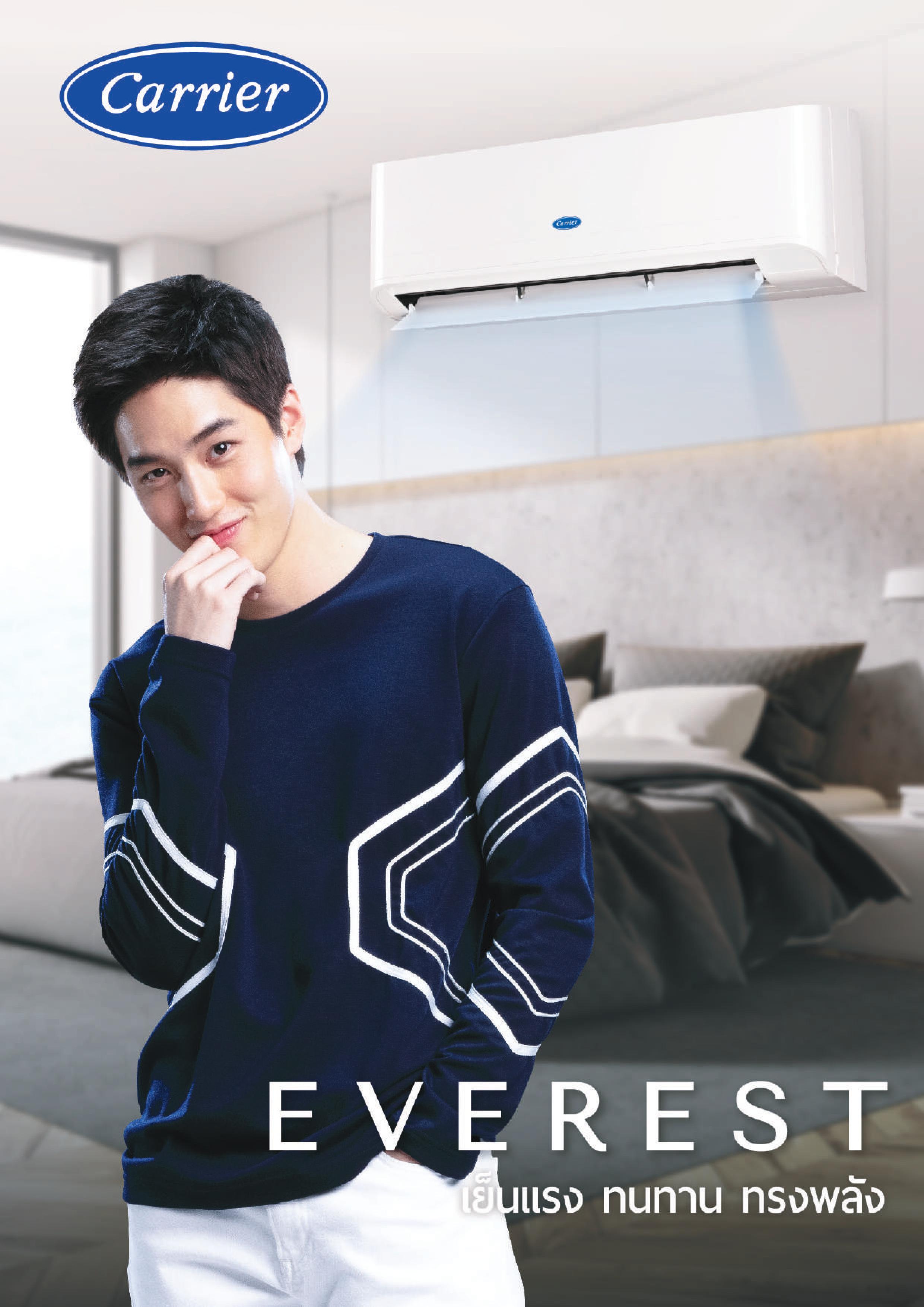 เครื่องปรับอากาศ CARRIER แบบติดผนัง ขนาด 9,200 BTU รุ่น 42TSGS010 (EVEREST)