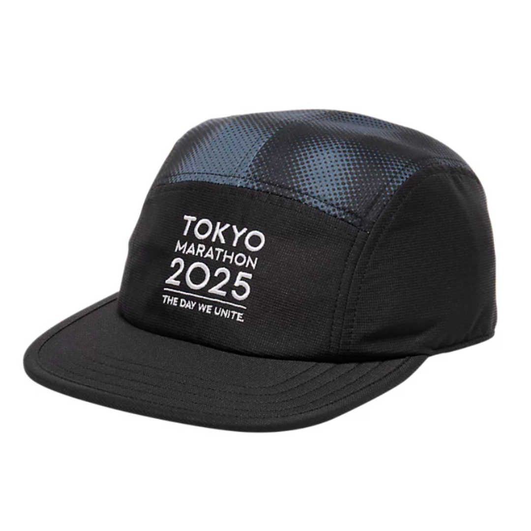 [PRE-ORDER] Asics Japan หมวก โตเกียวมาราธอน 2025 Tokyo Marathon 5 Panel Cap "THE DAY WE UNITE" สีดำ (Performance Black) นำเข้าจากญี่ปุ่น