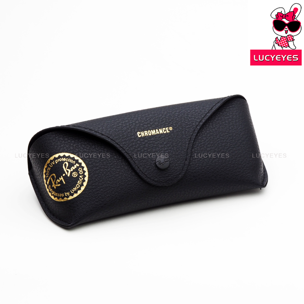 A011 กล่องแว่น RAYBAN แท้ 100% แบบนูนสีดำ CHROMANCE