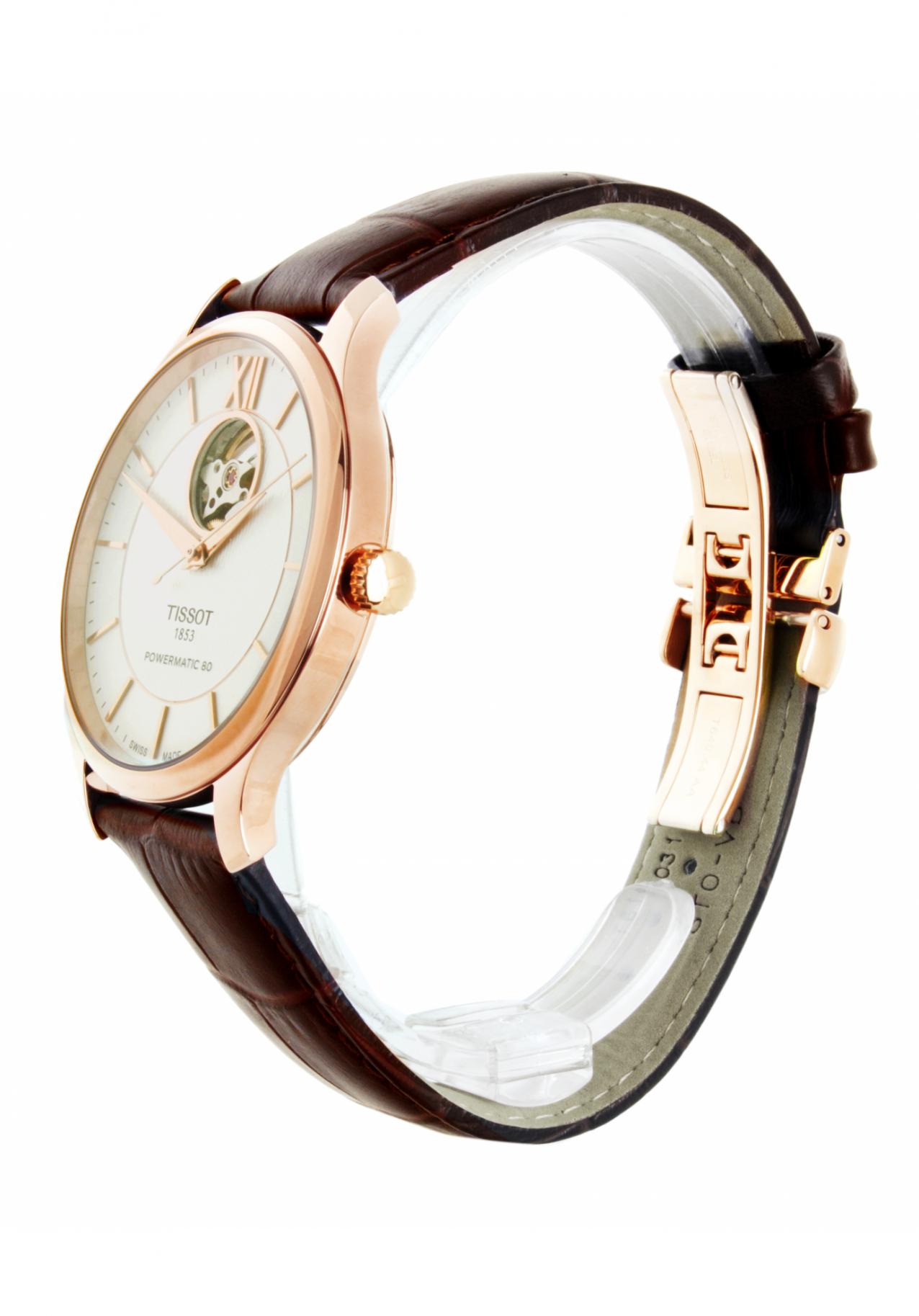 Tissot T063.907.36.038.00 นาฬิกาผู้ชาย Tradition Powermatic Automatic 80 Open Heart Men's Watch