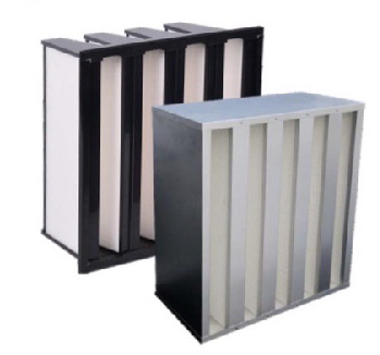 แผ่นกรองอากาศแบบ V-Bank ( V-BANK HEPA FILTER )