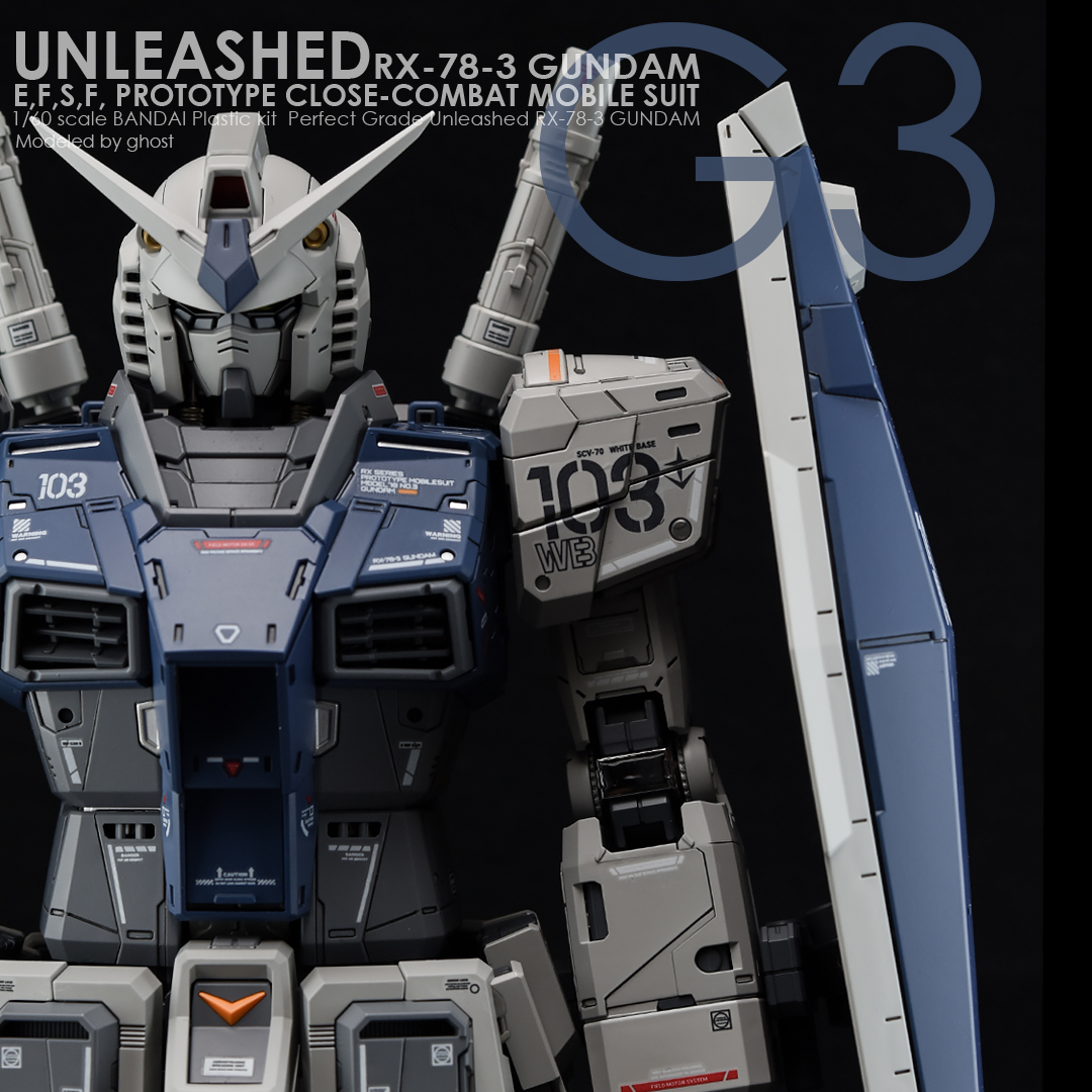 G-REWORK CUSTOM DECAL PG 1/60 RX-78-2 UNLEASHED - G3