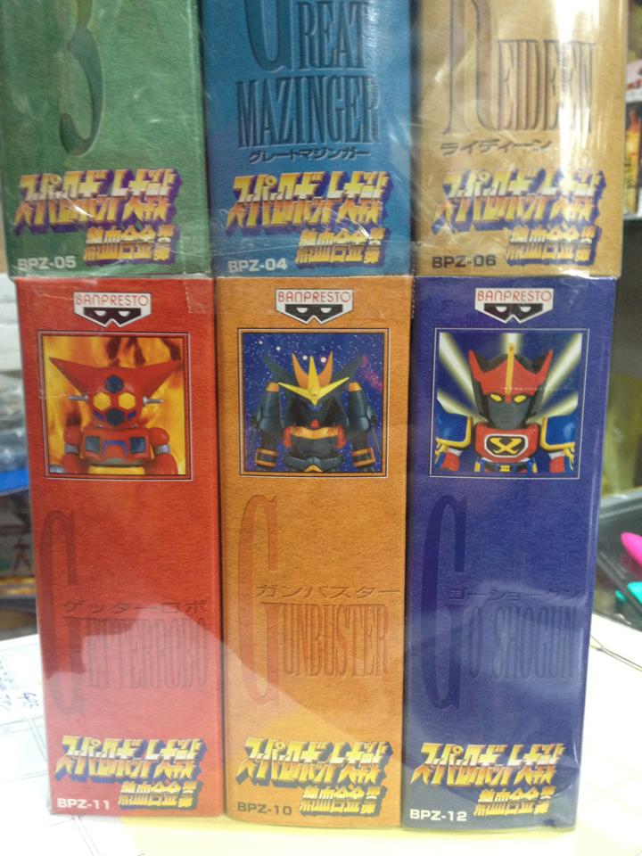 Banpresto Super Robot Wars Mini Chogokin Collection Figure Set 9 Pcs