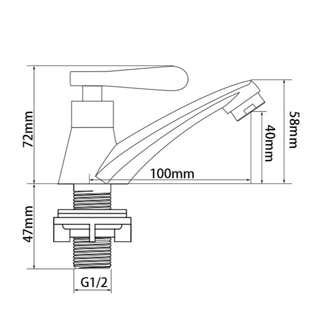 ก๊อกอ่างล้างหน้า-ก๊อกอ่างซิงค์ล้างมือ ด้ามปัด TP-3A-11 Tampa Faucet