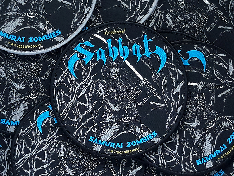SABBAT 'Samurai Zombies' Woven Patches (Circle Shape)