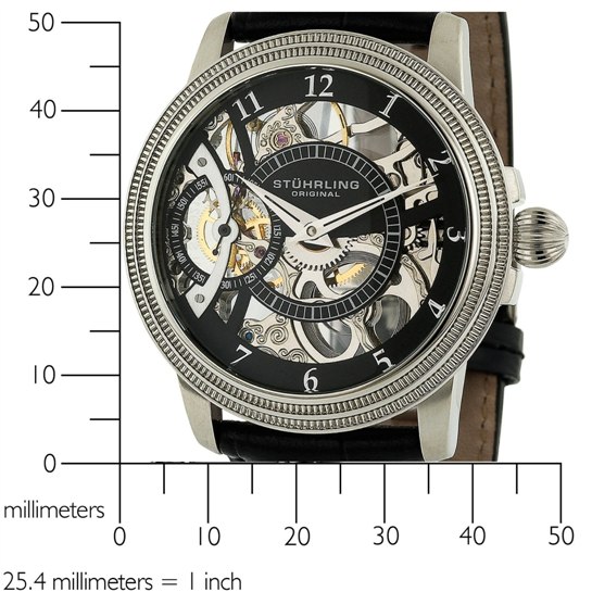 นาฬิกาผู้ชาย Stuhrling Original รุ่น 228.33151, Symphony Saturnalia Brumalia Mechanical Hand-wind Skeleton Stainless steel Men's Watch