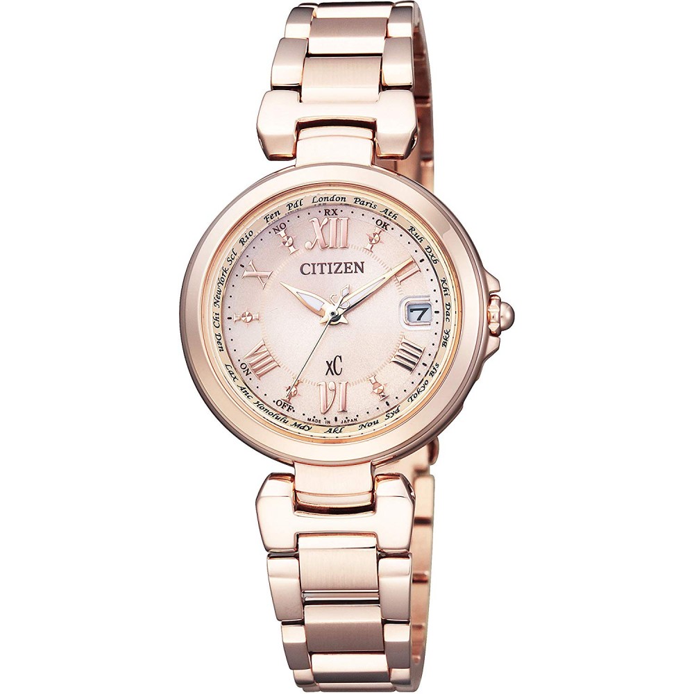 Citizen EC1032-54X นาฬิกาผู้หญิง Eco-Drive XC Happy Flight Radio Controlled Made in Japan Women's Watch