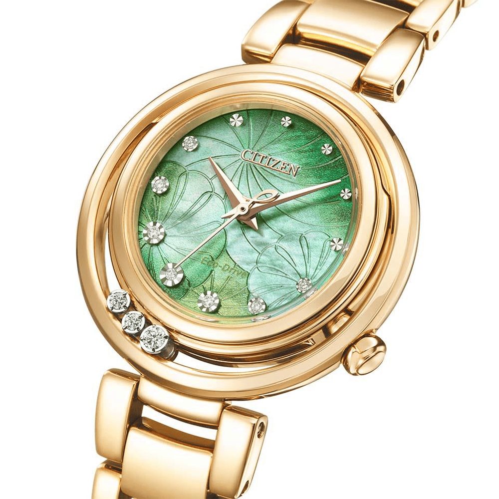 Citizen EM1113-82Y นาฬิกาผู้หญิง Eco-Drive Citizen L Diamond Women's Watch