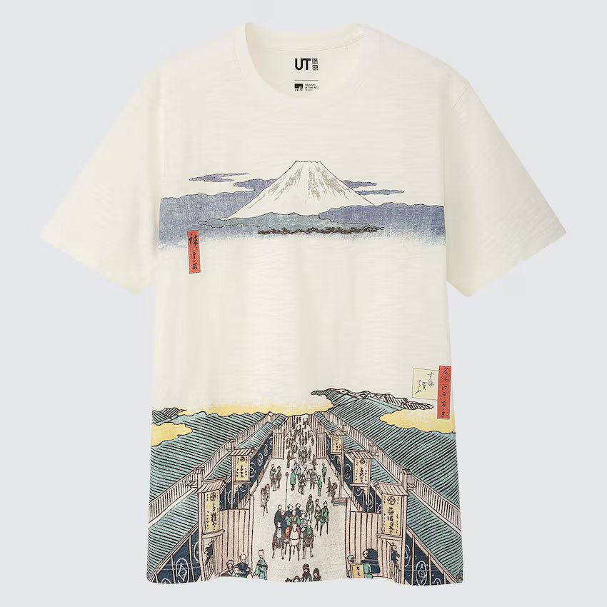 [PRE-ORDER] เสื้อยืด UNIQLO UT T-shirt Ukiyo-e (浮世絵) ลายฟูจิซัง และเมืองสมัยเอโดะ The classic designs by Hokusai, Hiroshige, and Kuniyoshi - นำเข้าจากญี่ปุ่น
