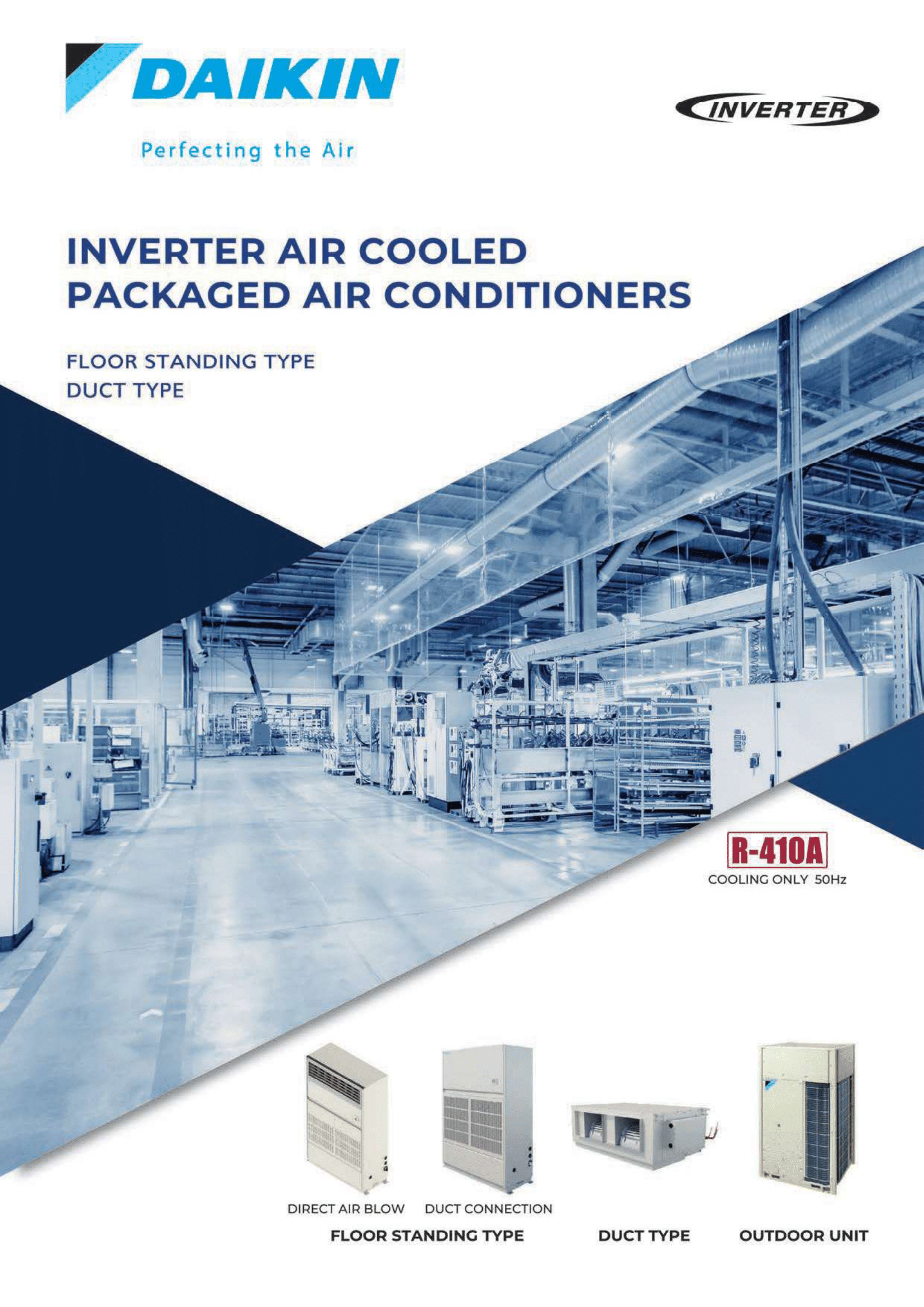 แอร์ DAIKIN แบบเปลือยซ่อนในฝ้า(ท่อดัก) ขนาด 177,000 BTU รุ่น FDR18QY2S/RZUR18QY2S (INVERTER)(FDR SERIES)