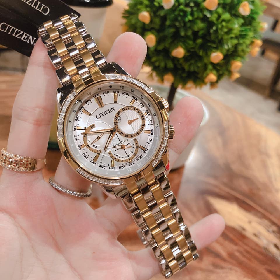 Citizen BU2084-51A นาฬิกาผู้ชาย Eco-Drive Calendrier World Time Men's Watch