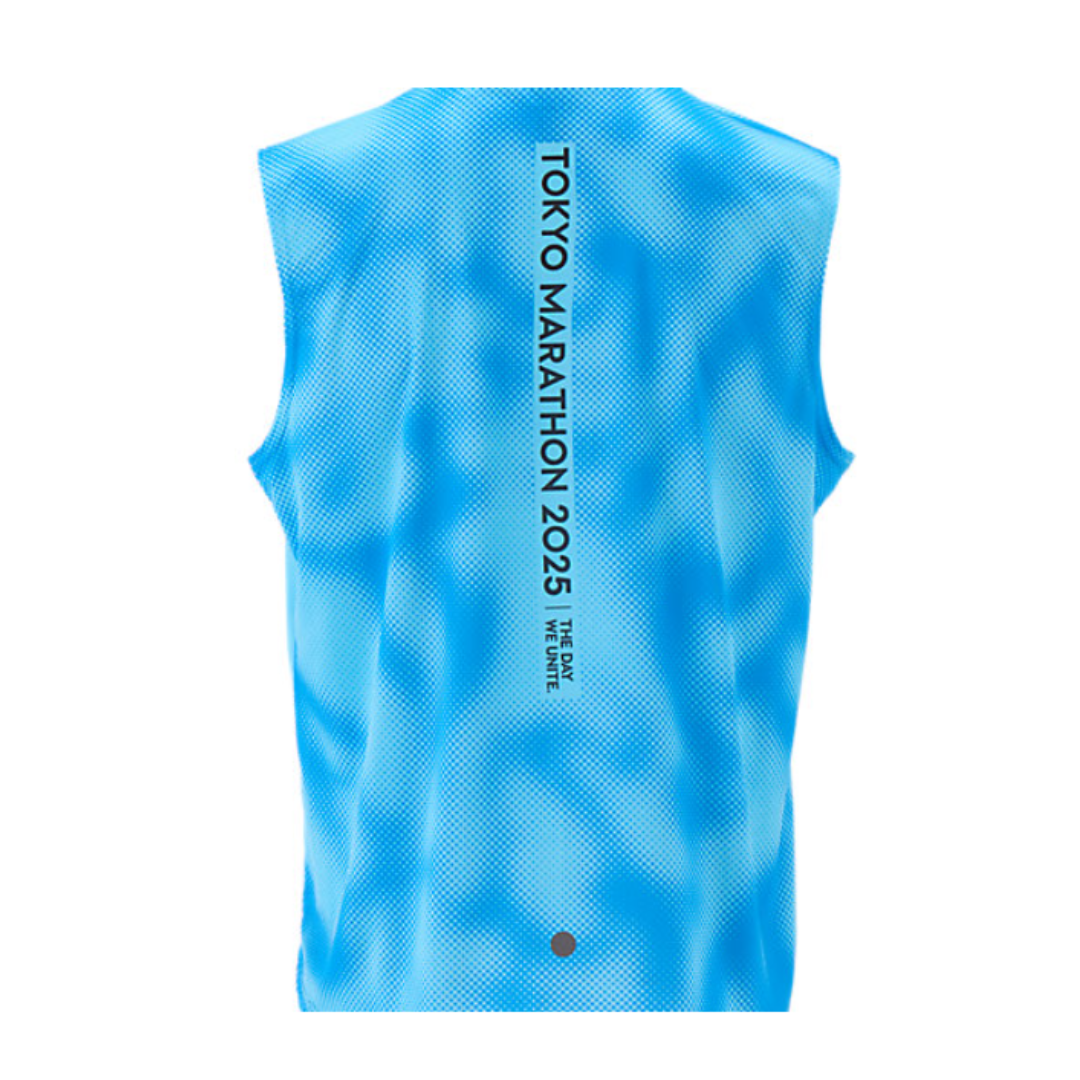 [PRE-ORDER] Asics Japan เสื้อวิ่ง แขนกุด โตเกียวมาราธอน 2025 Tokyo Marathon Sleeveless Shirt สี Aquarium นำเข้าจากญี่ปุ่น 東京マラソンスリーブレスシャツ