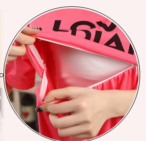 ชุดคลุมท้องเปิดให้นม สีบานเย็น น้ำแตงโม ลายหมีน้อย L , XL