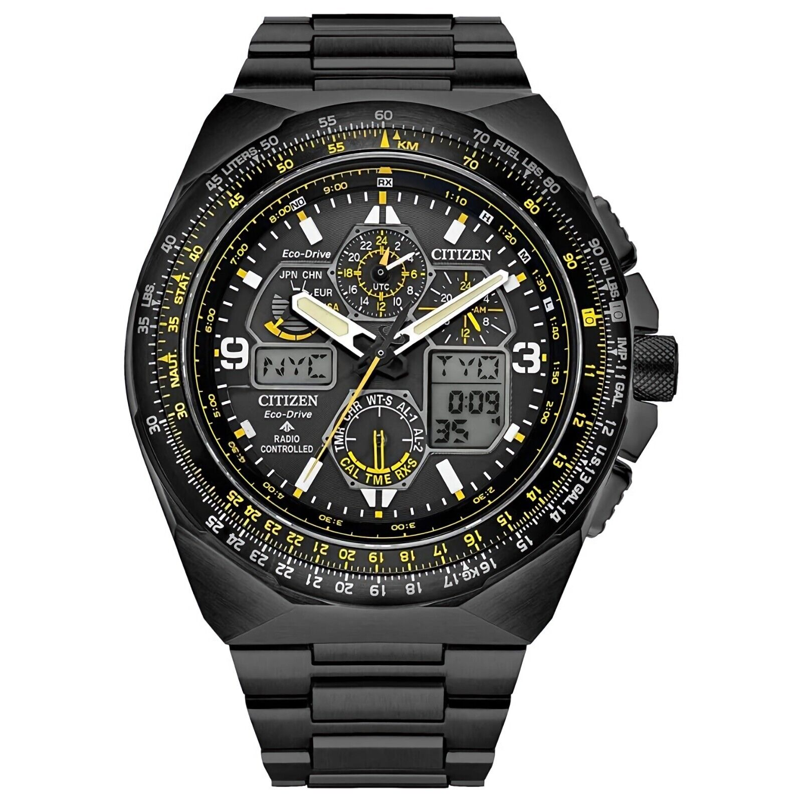 Citizen JY8127-59E นาฬิกาผู้ชาย Eco-Drive Promaster Skyhawk A-T Chronograph GMT Men's Watch