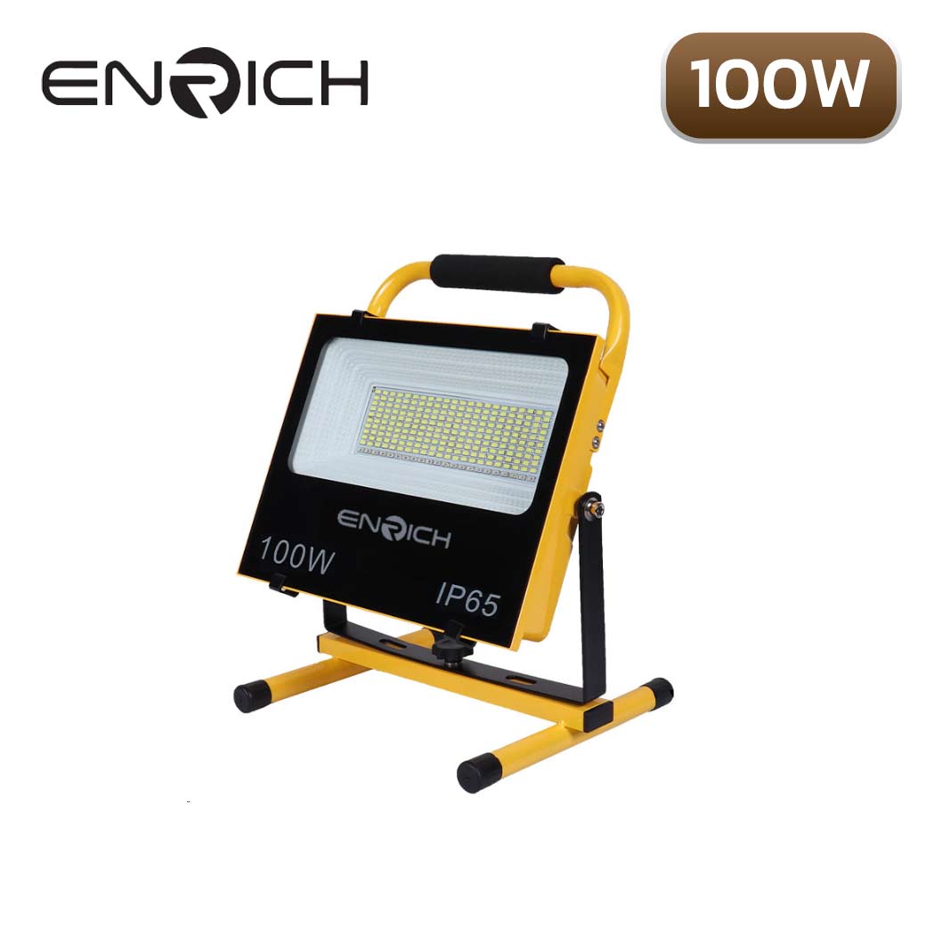 โคมไฟสปอร์ตไลท์พกพา LED 100W ENRICH MOVE แสงขาว Daylight
