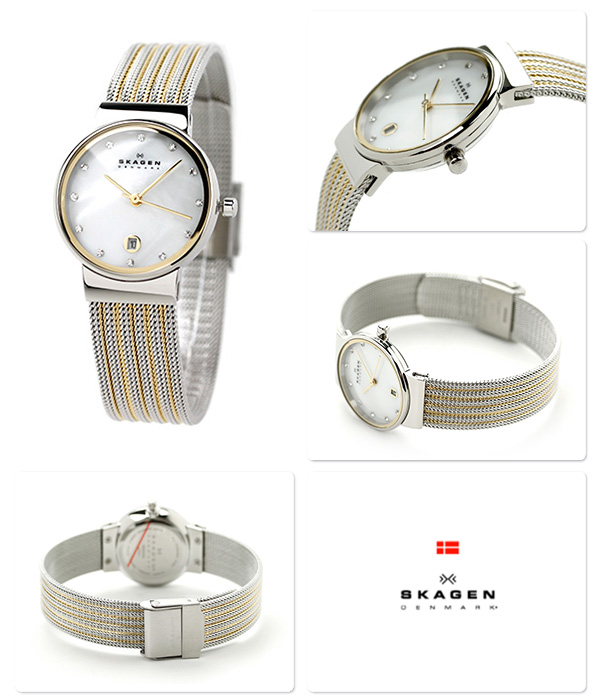Skagen 355SSGS นาฬิกาผู้หญิง Skagen รุ่น 355SSGS, Ancher Quartz Women's Watch