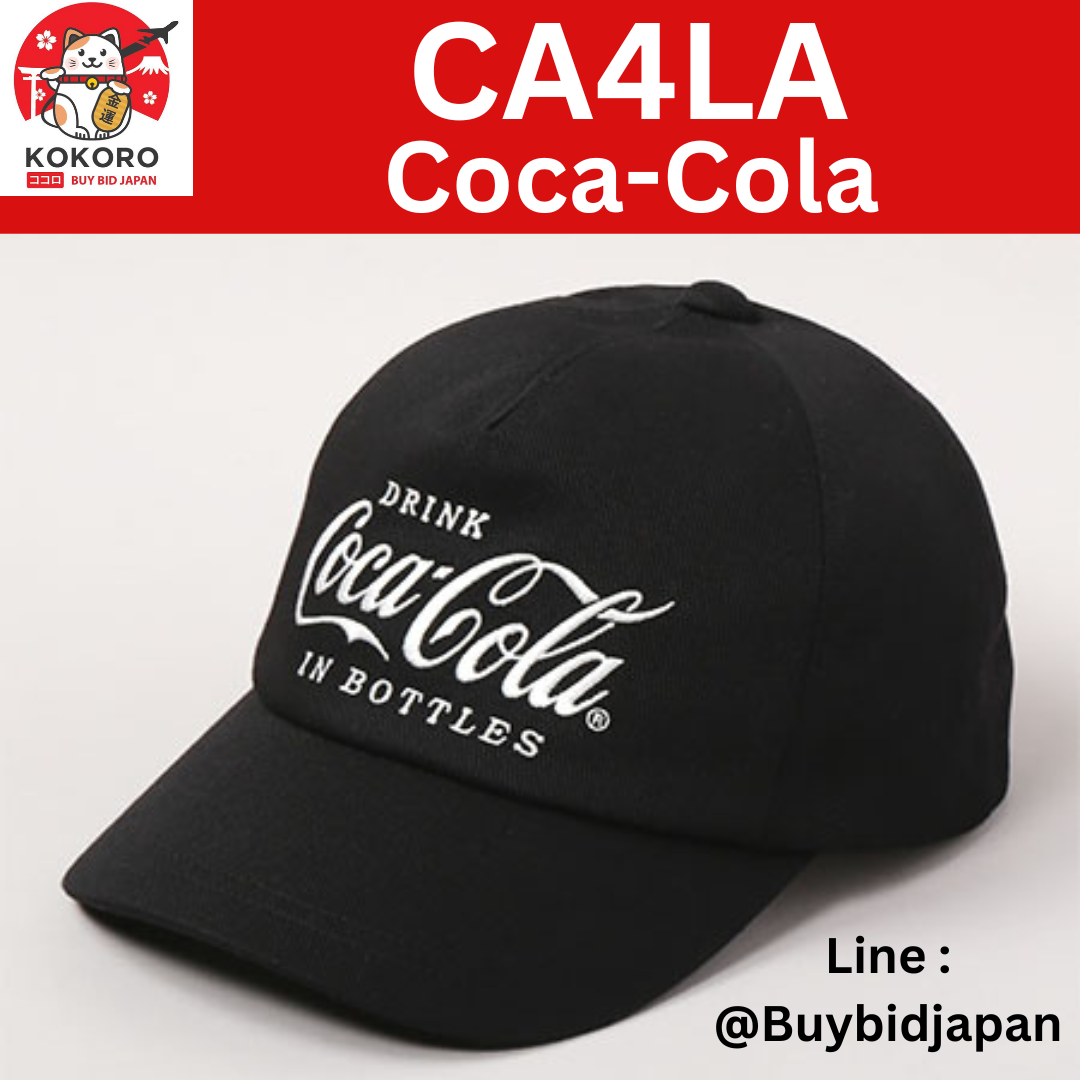 [PRE-ORDER] หมวกแก๊ป CA4LA x COCA-COLA CAP หมวกโค้ก หมวกสีดำ นำเข้าจากญี่ปุ่น Made in Japan