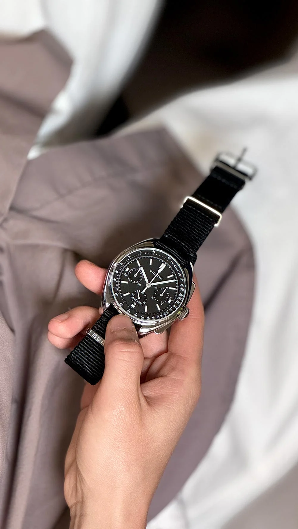 Bulova 96A225 นาฬิกาผู้ชาย Special Edition Lunar Pilot Chronograph Men's Watch