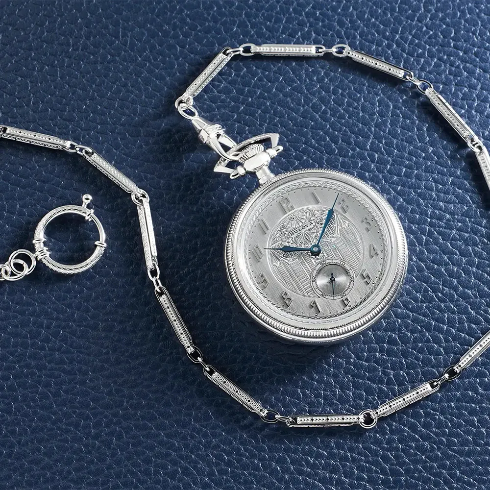 Bulova 96A325 นาฬิกาพก Bulova Archive Series Art Deco 150th Anniversary Pocket Watch Swiss Limited Edition of 350 Pcs.