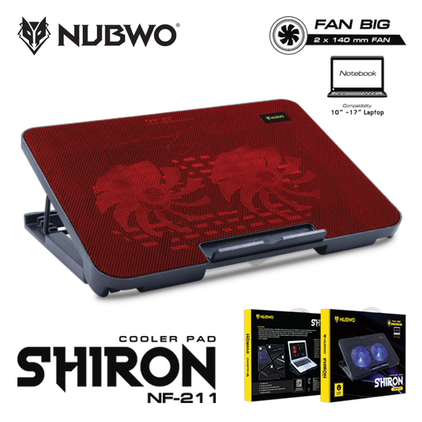 พัดลมโน๊ตบุ๊ค Nubwo รุ่น NF211 Cooler pad Shiron ระบายความร้อน