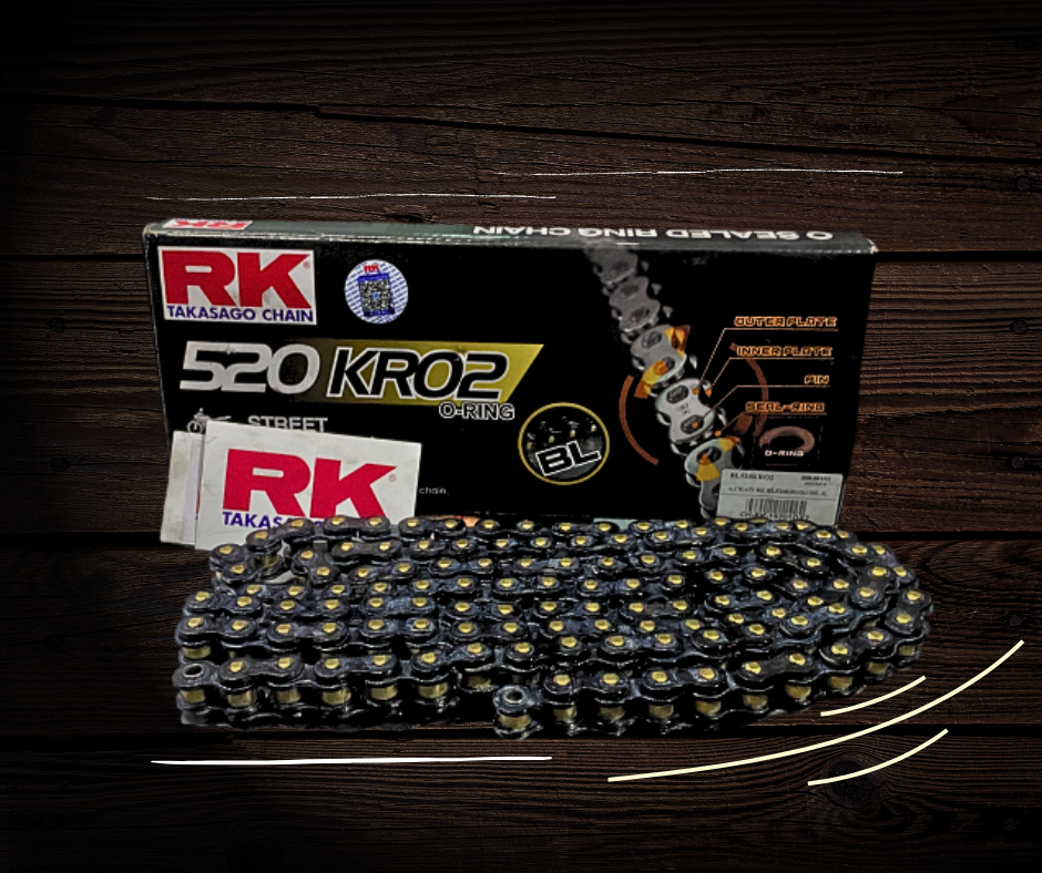 โซ่ 520-120L,o-Ring RK ดำหมุดทอง