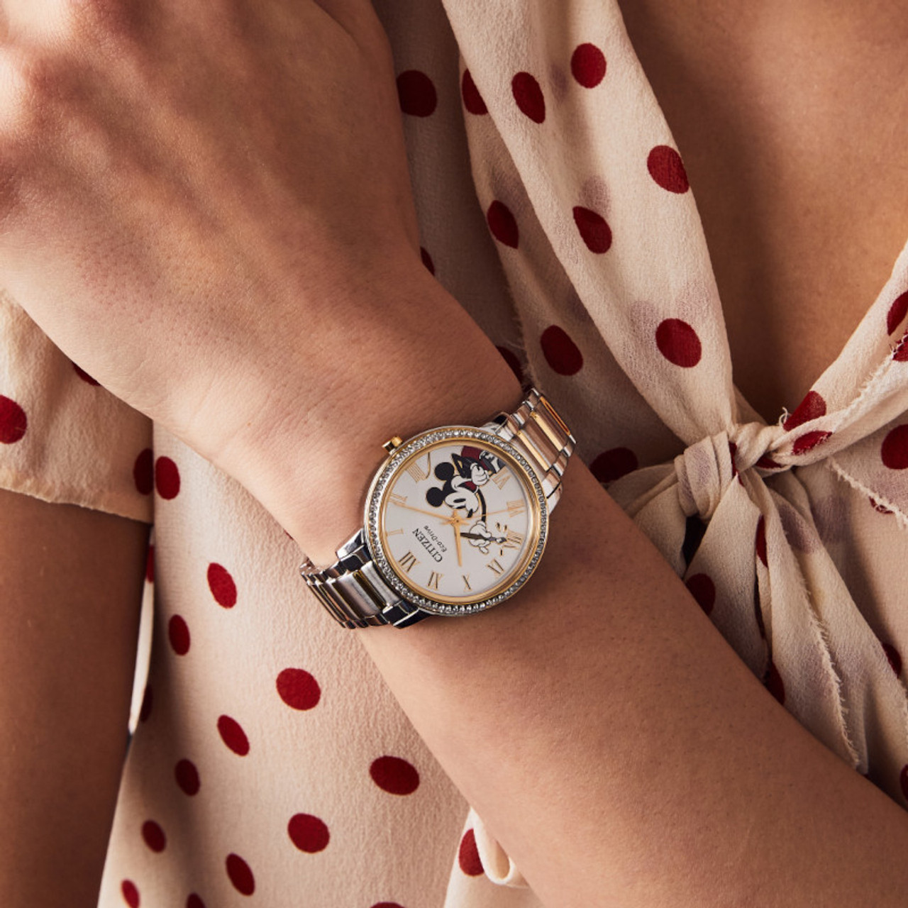 Citizen FE7044-52W นาฬิกาผู้หญิง Eco-Drive Mickey Mouse Women's Watch