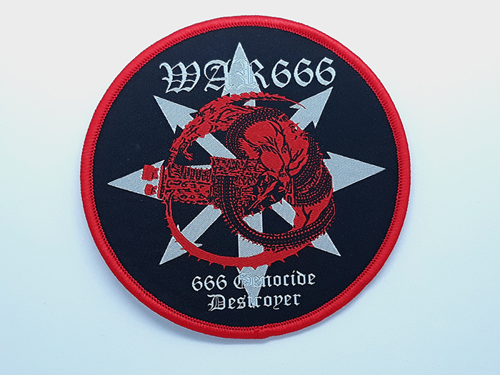 WAR 666 '666 Genocide Destroyer' Woven Patch อาร์มแบบทอ