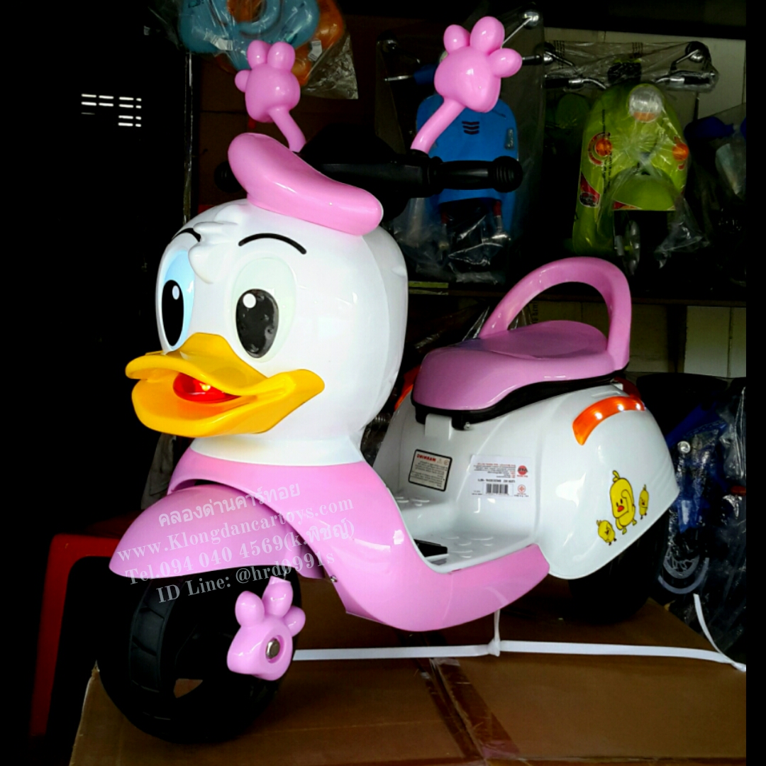 รถเด็กฟีโน่แบตเตอรี่DUCK(เล่นusb mp3 มีเสียงสตาร์ท มีเพลงในตัวมากมาย, มีที่พิง) งานสวยมาก น่ารักฝุดๆ