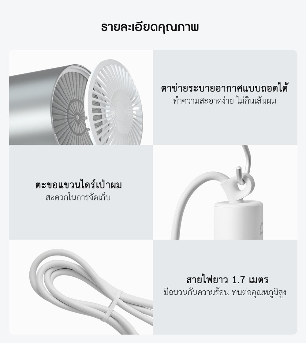 Xiaomi Water Ion Hair Dryer H500 - ไดร์เป่าผมน้ำไอออนรุ่น H500