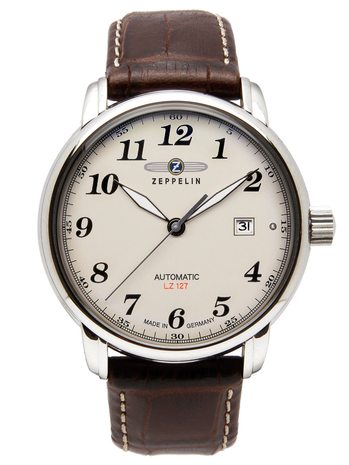 Zeppelin 7656-5 นาฬิกาผู้ชาย Zeppelin Model 7656-5, Series LZ127 Graf Automatic Men's Watch Made In Germany