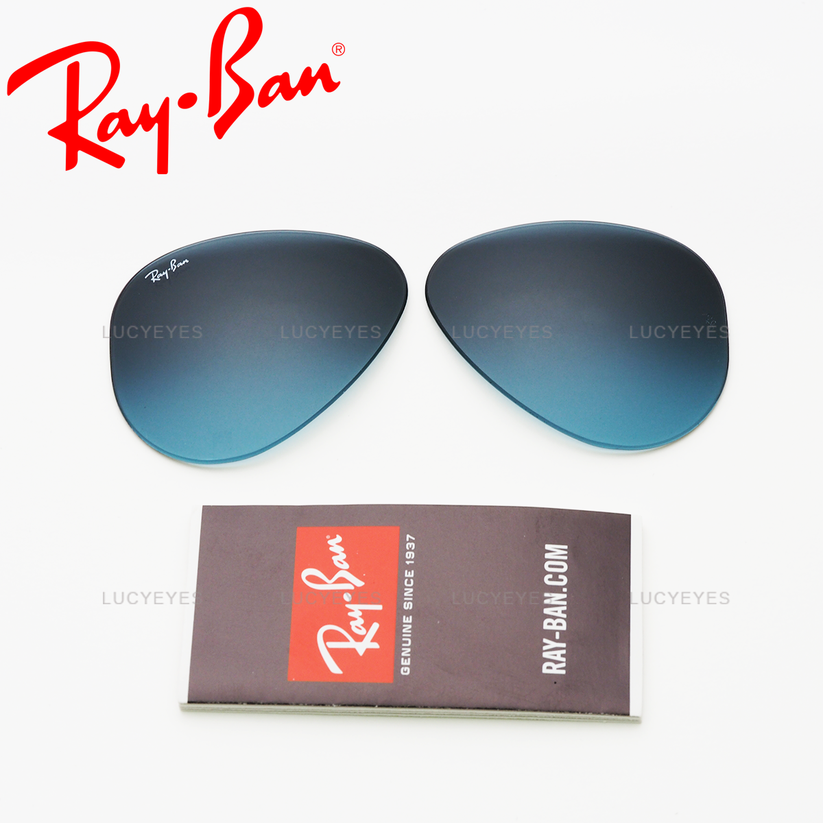 เลนส์ RAYBAN แท้ 100% RB3025 181/71 เลนส์สีเทา-ฟ้าไล่สี