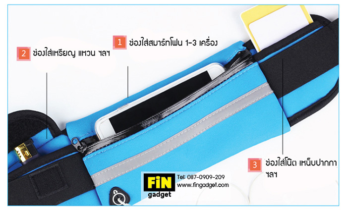 กระเป๋าคาดเอวออกกำลังกาย กันน้ำ