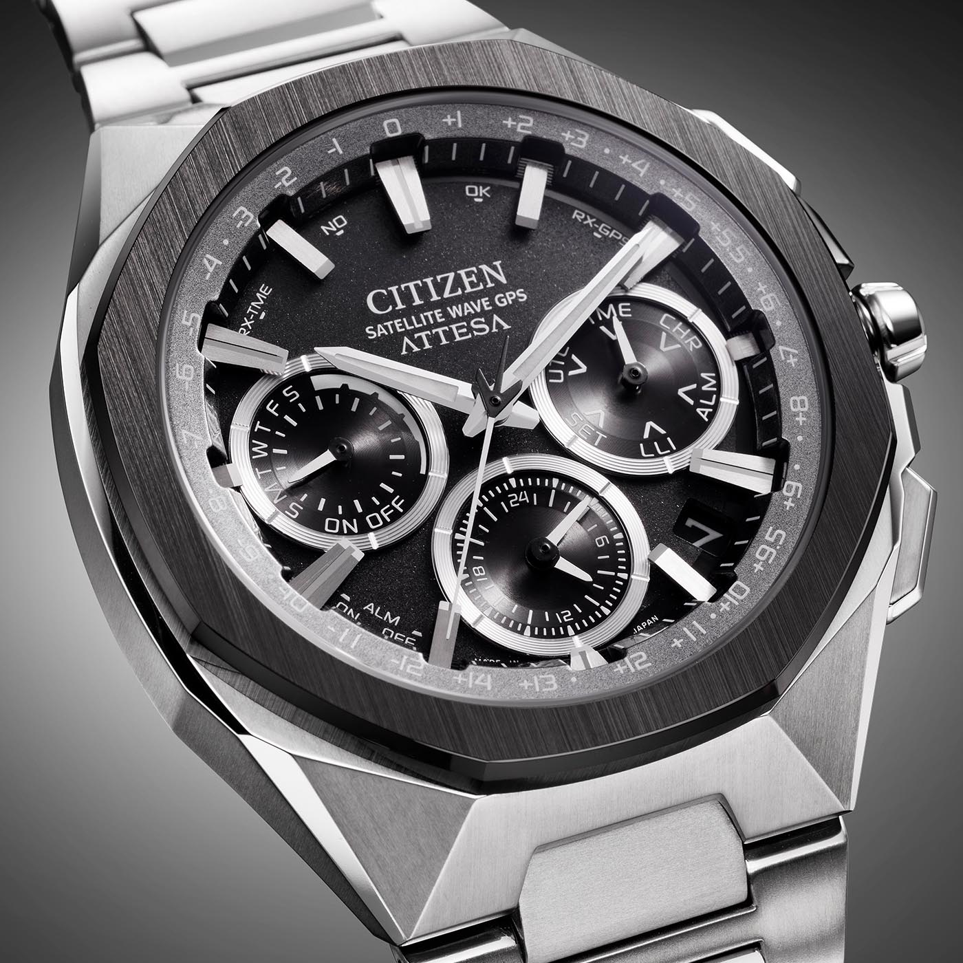 Citizen CC4104-53E นาฬิกาผู้ชาย Attesa Satellite GPS Titanium Eco-Drive Men's Watch