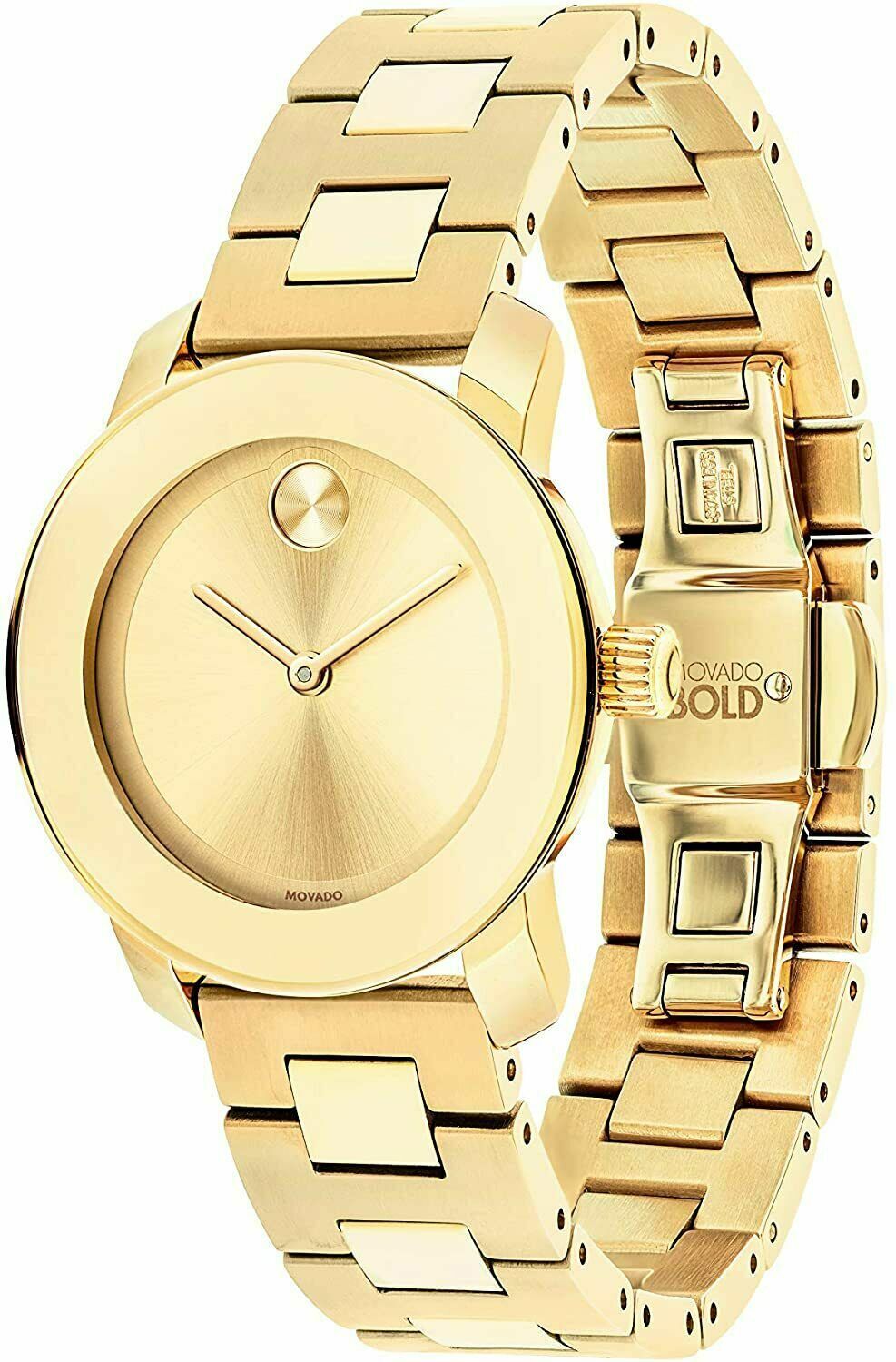 Movado 3600434 นาฬิกาผู้หญิง Bold Gold Quartz Women's Watch