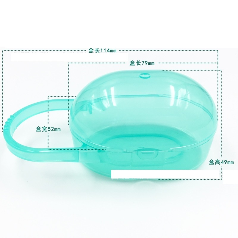 กล่องรูปไข่ ใส่นมหลอก PP กล่องเก็บจุกนม แบบพกพา มีหูแขวน