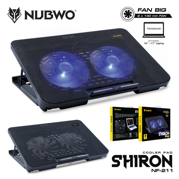 พัดลมโน๊ตบุ๊ค Nubwo รุ่น NF211 Cooler pad Shiron ระบายความร้อน