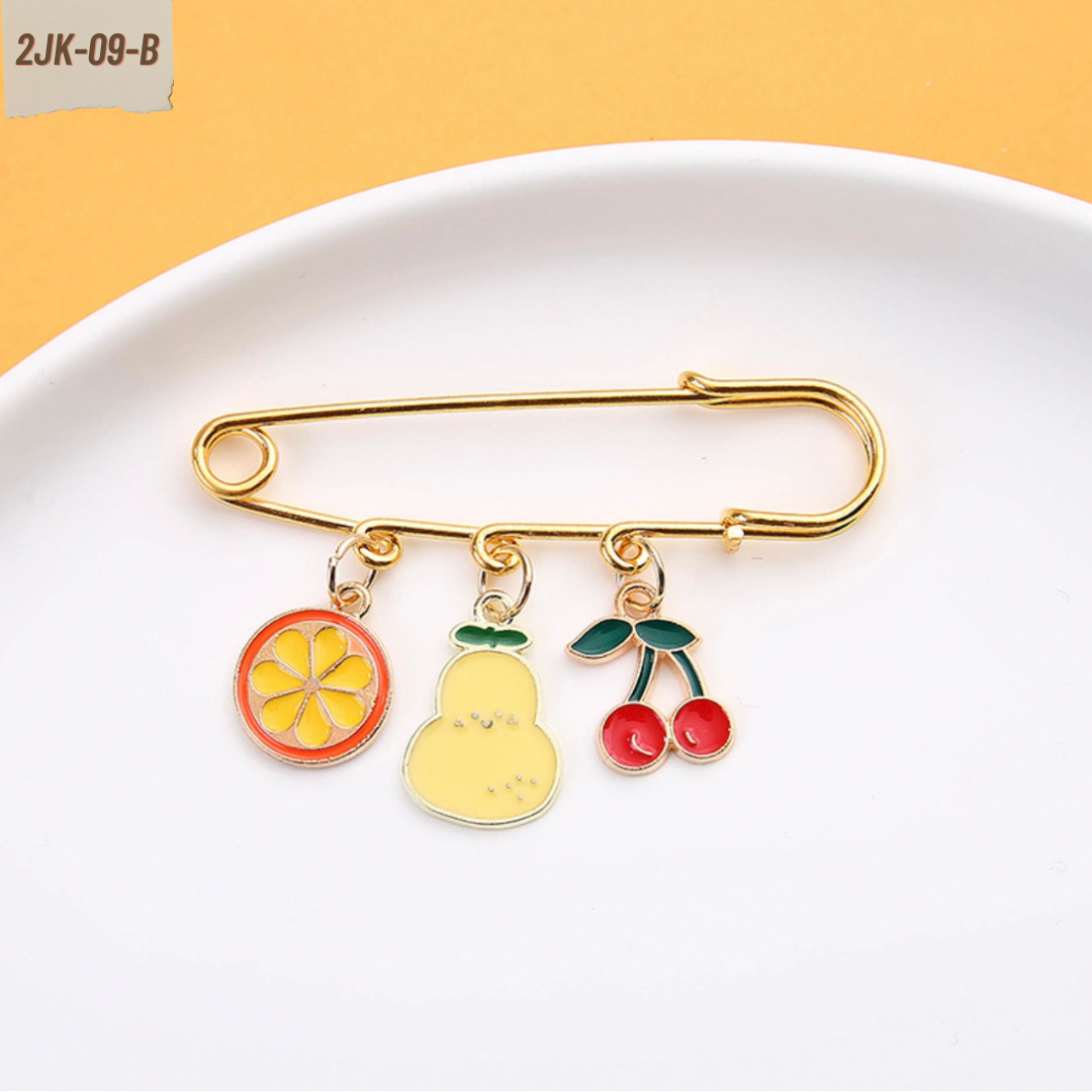 เข็มกลัดติดชุด ติดเพื่อความสวย หรือติดเพื่อความเชื่อสวยลงตัว เซตแฟนตาซี ผลไม้เกาหลี