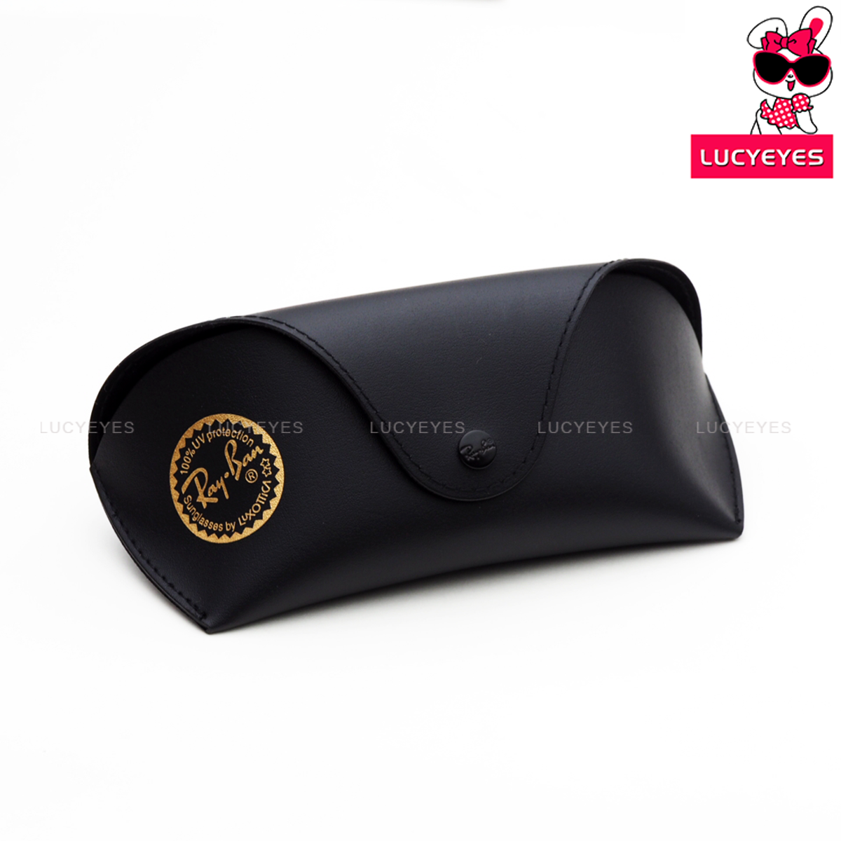 A015 กล่องแว่น RAYBAN แท้ 100% แบบนูนเล็กสีดำ มีที่ร้อยเข็มขัดด้านหลัง