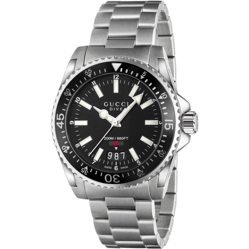Gucci YA136301 นาฬิกา Dive Quartz 40mm Men's Watch