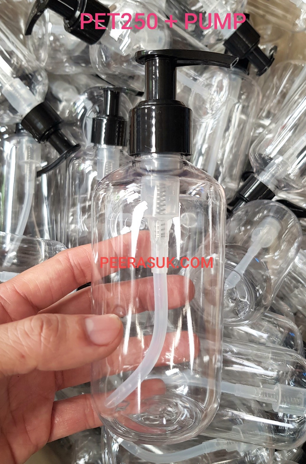 ขวดปั๊ม PET 250ml +ปั้มดำ