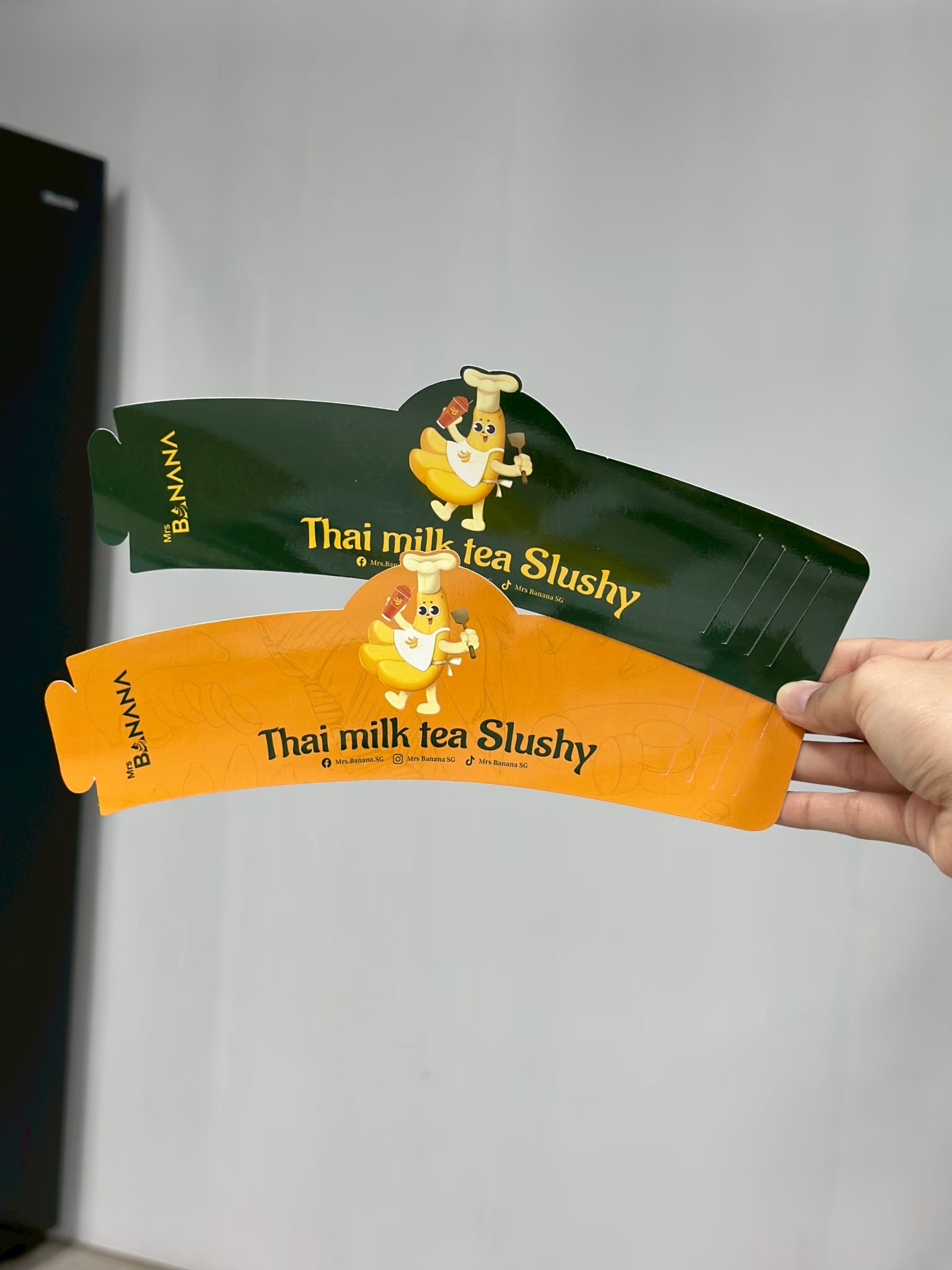 ผลงานปลอกสวมแก้ว พิมพ์โลโก้