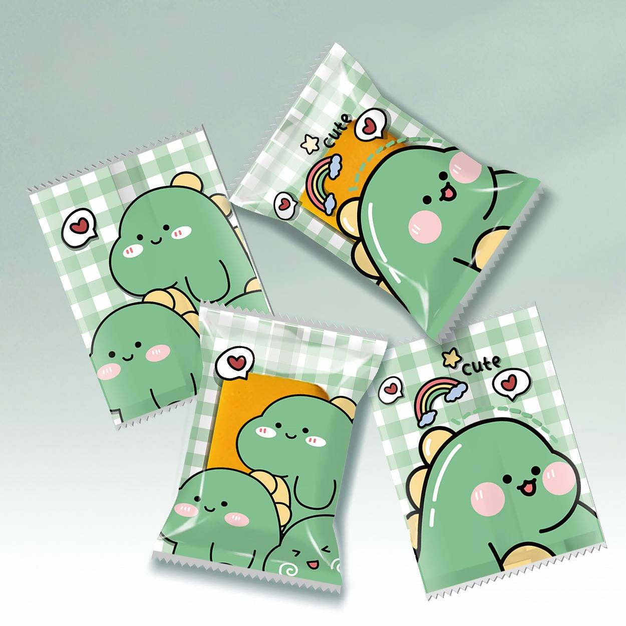 ถุงซีล ใส่ขนม คุกกี้ ลูกอม ขนาด 7x9.5-10 ซม. จำนวน 97-100 ใบ/แพ็ค ชุดที่ 8/8