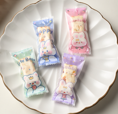 ถุงซีล ใส่ลูกอม ขนม ขนาด 4x9-9.5 ซม.จำนวน 95-100 ใบ/แพ็ค ชุดที่ 4/4