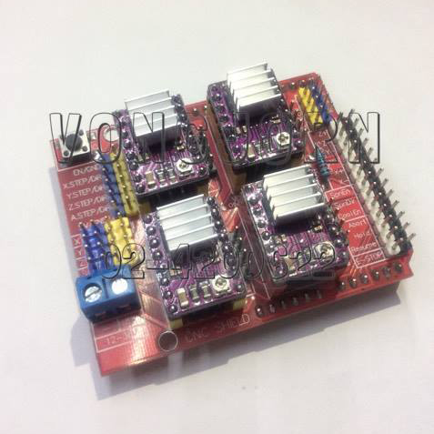 cnc shield v3 engraving machine / 3D Printer / + 4pcs DRV8825 driver expansion board for Arduino