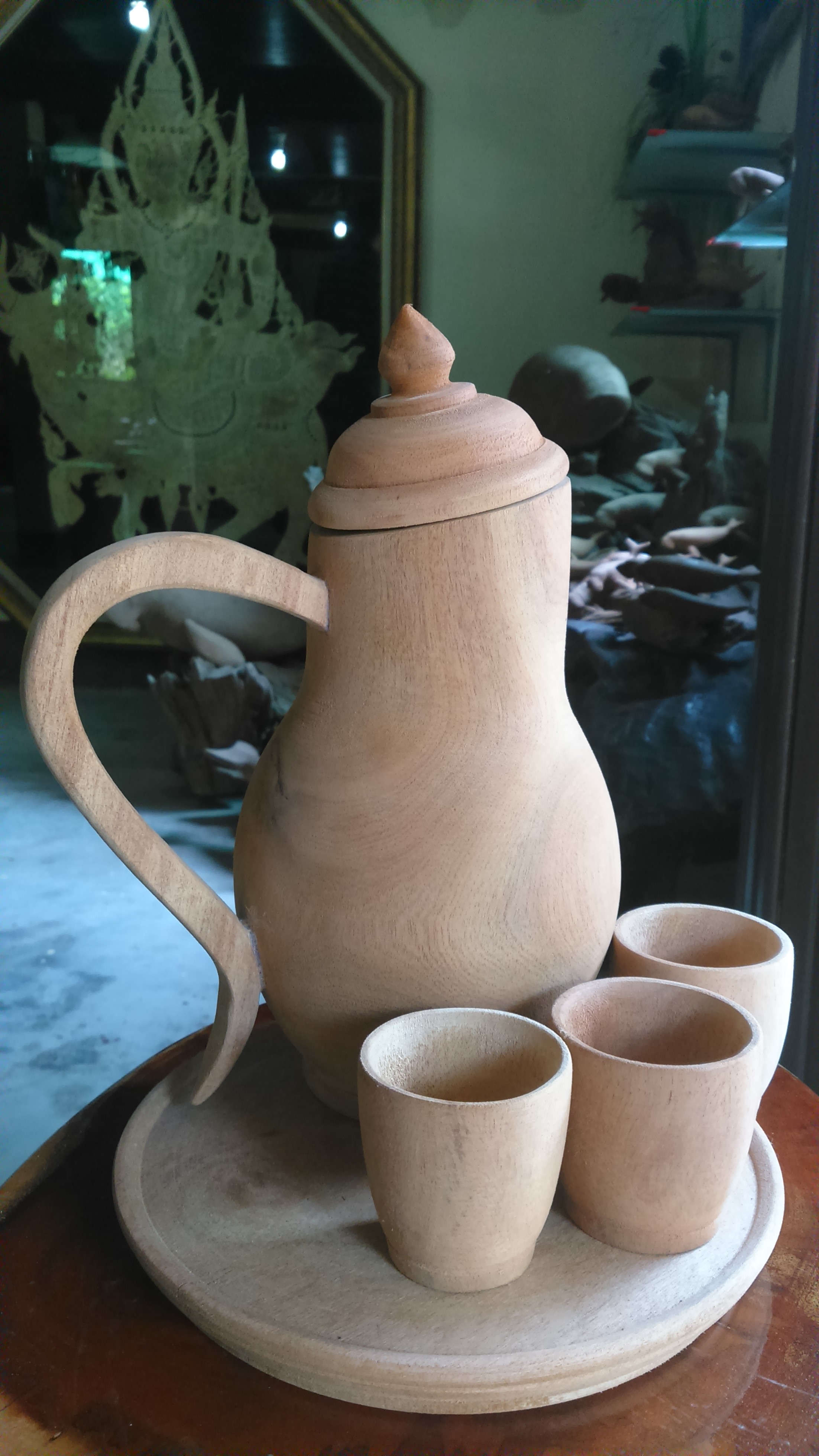 เหยือกน้ำ พร้อมแก้ว ไม้เทพทาโร