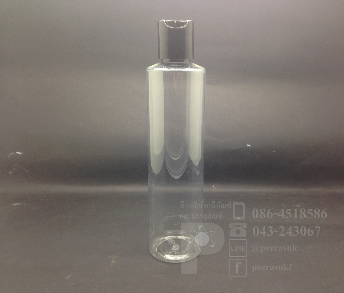 SA240 ml ใส+ฝาเพลสสีดำ แพคละ 10 ชิ้น