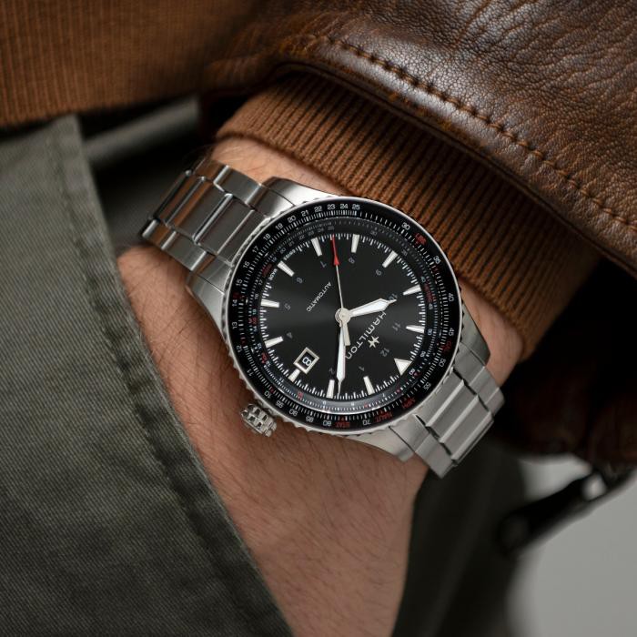 Hamilton H76615130 นาฬิกาผู้ชาย Khaki Aviation Converter Automatic Men's Watch